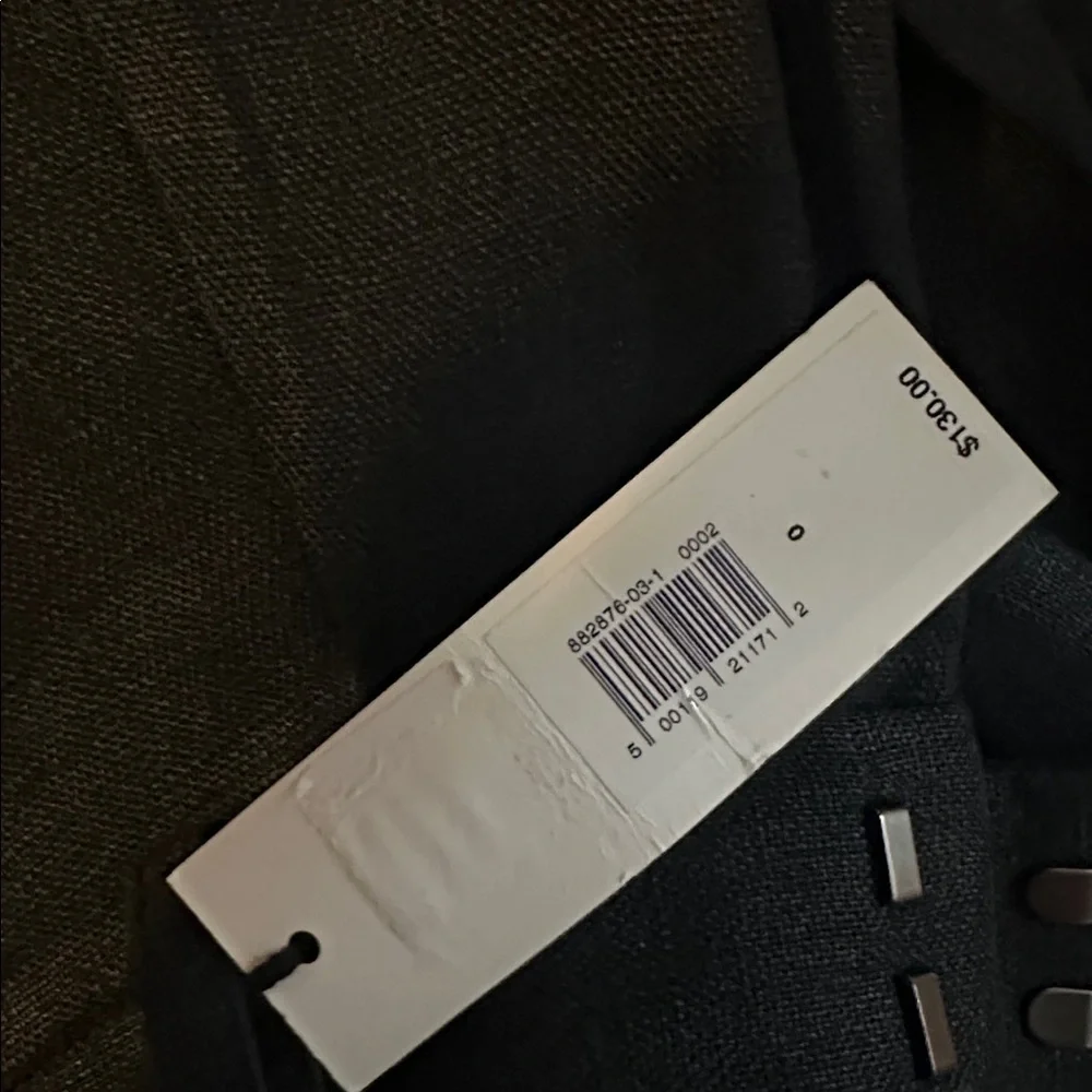 NWT! Banana Republic Black Lina Straight Linen Pant - 882876 🖥️7️⃣
